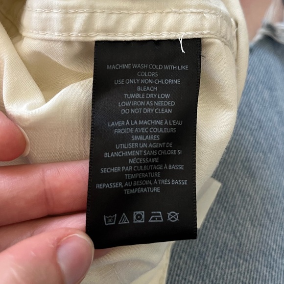 Urban Outfitters BDG Off White Cotton Cargo Pants Wide Leg Women's Size 2 - Picture 13 of 16